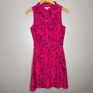 Accidentally in love bird print button front mini dress